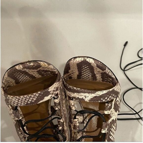 AQUAZZURA FIRENZE Gladiator - Snakeskin print stiletto heels - Picture 10 of 15